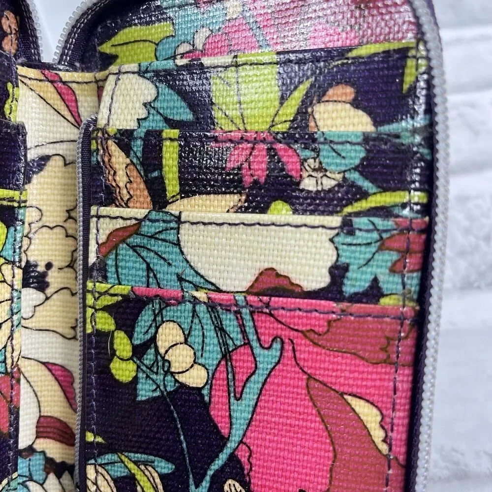 Sakroots Artist Circle Colorful Peace Flower Power Wallet Smartphone Bag
